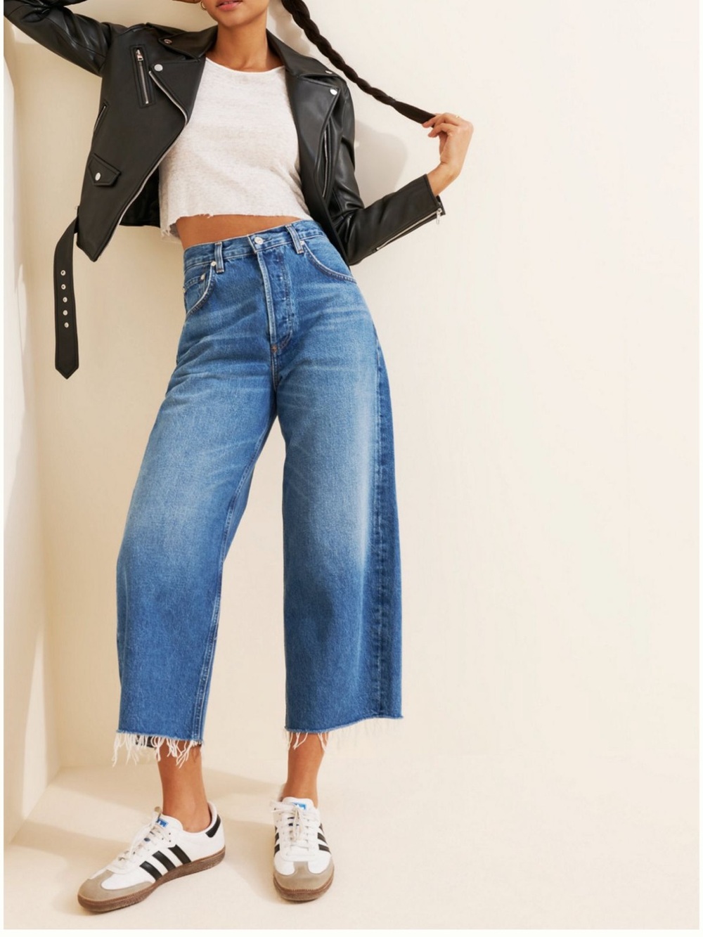 Citizens Of Humanity Ayla Raw Hem Cropped Jeans